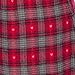 Red & Gray Plaid Flannel with Small Hearts Adult Footed Onesie Pajamas (Small)