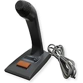 TOA Electronics PM-660U Desktop Paging Microphone, Unidirectional Dynamic Element, Push-to-Talk Switch with Locking Lever, 600 Ohm Balanced Output, Clear Voice Announcing, Communication Equipment