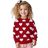 GLIGLITTR Toddler Baby Girl Valentine 's Day Outfit Sweet Heart Cute Love Crewneck Sweatshirt Pullover Long Sleeve Shirts Top