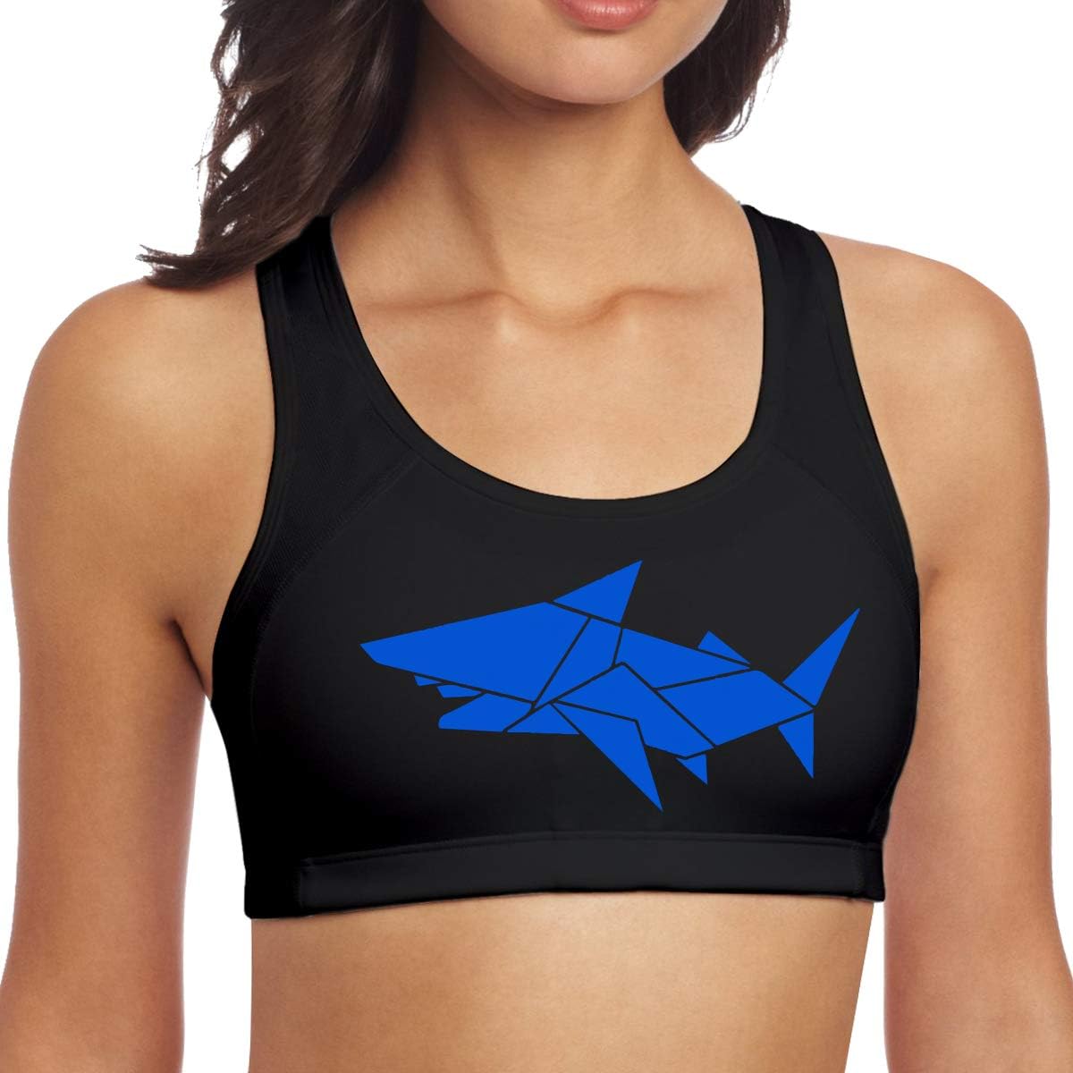 Origami Shark Yoga Tank Top, Sport Women Activewear for Running Athletic