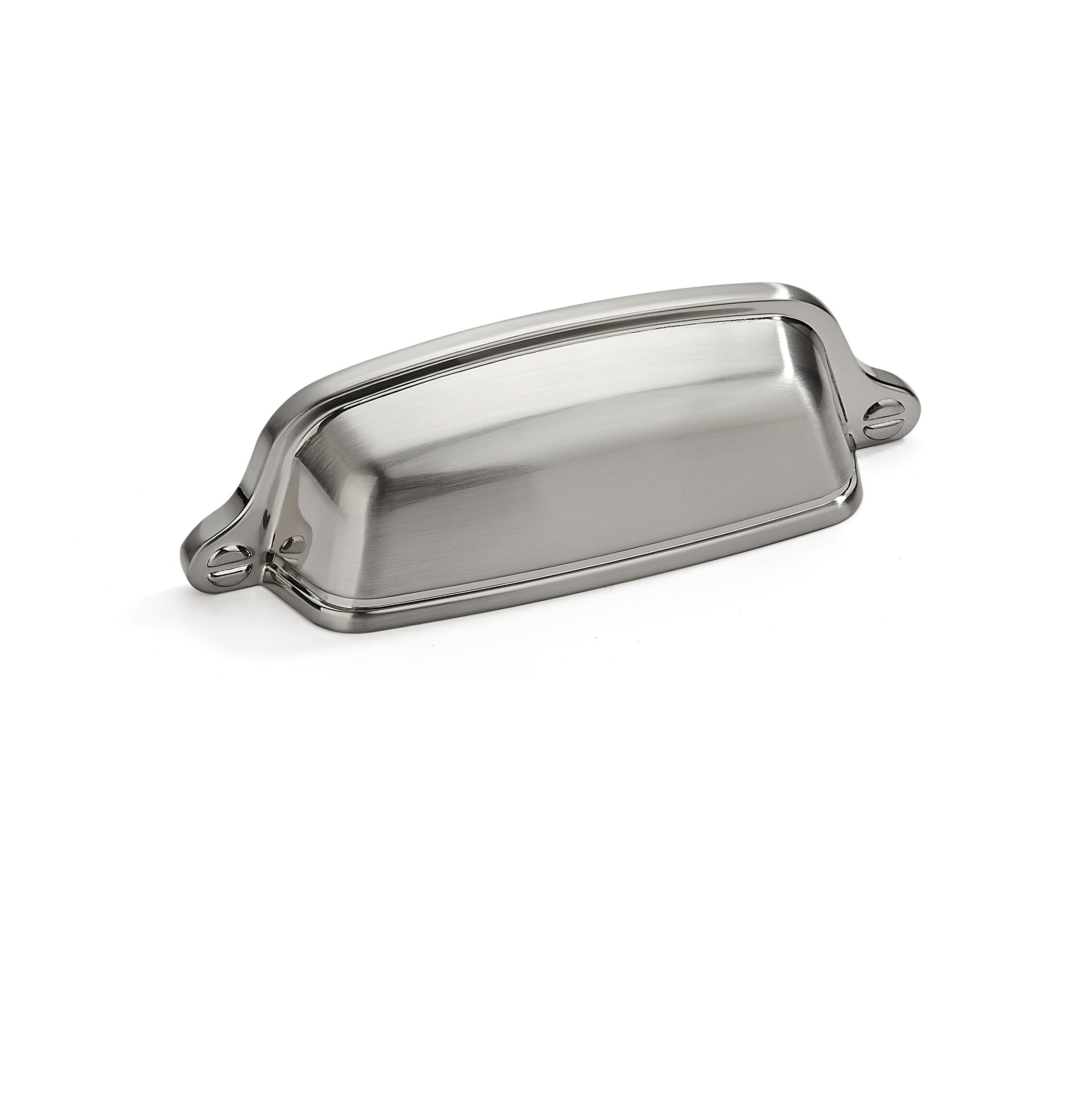 Photo 1 of khtumeware 10 Pack 3 inch (76 mm) Drawer Pulls Brushed Satin Nickel Cabinet Cup Pulls Cabinet Hardware Kitchen Cabinet Handles Bin Cup Pulls for Kitchen cabinets.