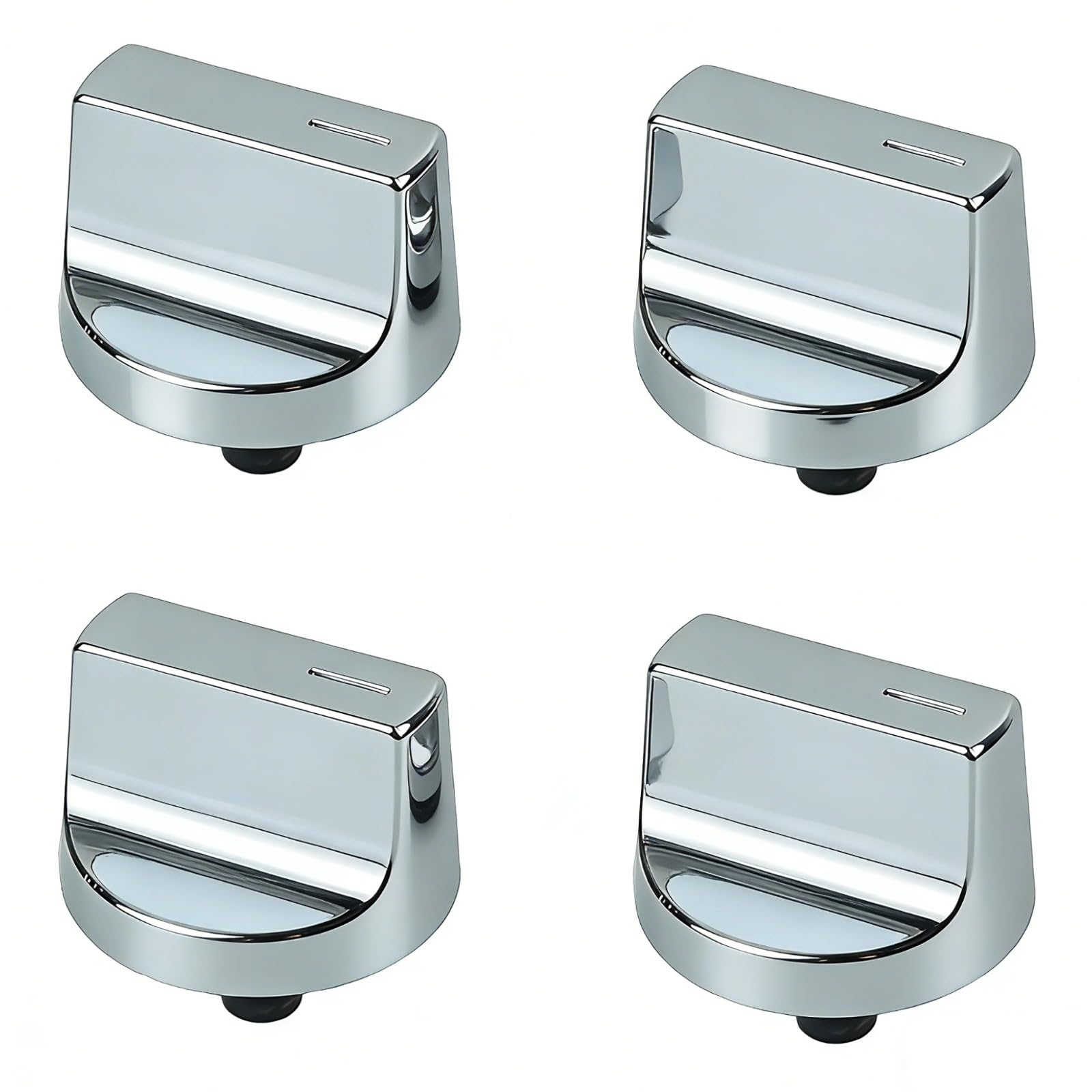 Photo 1 of 4 Pack Upgraded W11517334 Stove Knobs Replacements for Whirlpool Gas Stove Knobs Cooktop Oven Range Electric Knobs W10850033 W11122869 W11458842 WEG745H0LZ WEG515S0FB0 WEG745H0FS0 Parts Metal Base