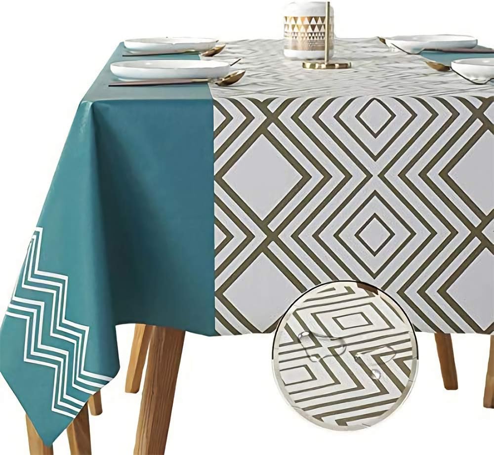XinChout Vinyl Tablecloth, 100 PVC Waterproof Tablecloth