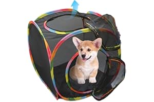 Cat Cube Tent | Mesh Cube for Cats,Pet Play Cubic Outdoor,Folding Pop Open Pet Animal Playpen, Playhouse Spacious House for P