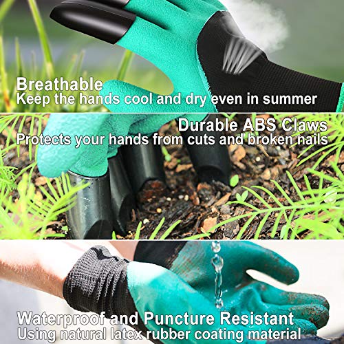 Gardening Gloves with Gardening Trowel Heavy Duty Soft Handle, 2 Piece Gardening Tools Set Kit Garden Tools Gifts for Gardeners Kid Children Women Men, Herb Vegetable Plant Garden Hand Tool Supplies