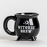 HOPOYGOS Ceramic Cauldron Mug - 12 oz Witches Brew Themed Coffee Cup, Microwave & Dishwasher Safe, Unique Magic Potion Mug for Tea, Coffee, Hot Chocolate, Fun Gift for Witchy & Fantasy Lovers