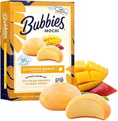 Bubbies Mochi Ice Cream, Alphonso Mango 7.5oz (Pack of 1)