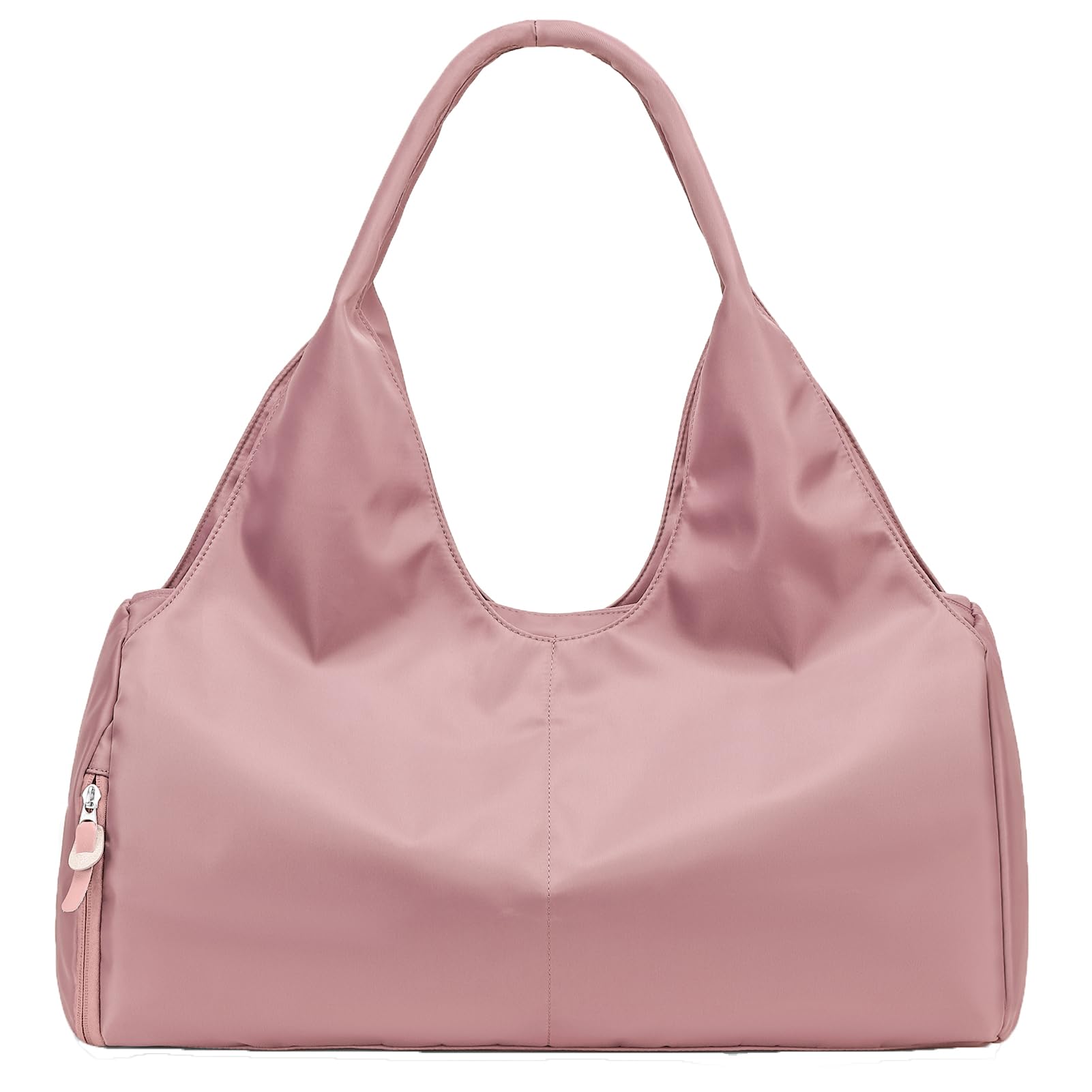 SIVENKE Gym Bag for Women Men with Shoe Compartment and Wet Pocket Weekender Travel Bag Leisure Handbag Foldable Shopping Duffel Tote Bags for Fitness Swimming Yoga Sports, Pink