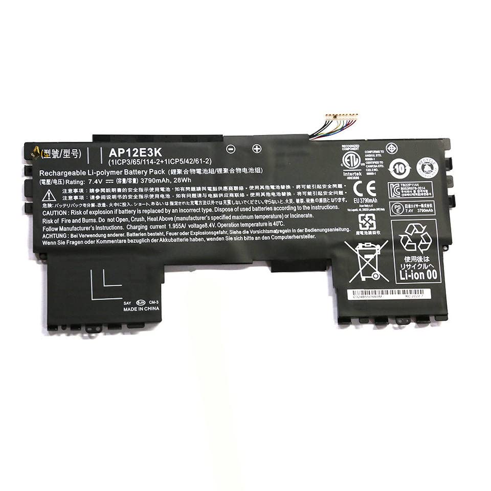 7XINbox 7,4V 28Wh AP12E3K Laptop Battery compatible with Acer Aspire S7 191 Ultrabook de 11 Pulgadas 1/CP3/65/114-2+1/CP5/42/61-2