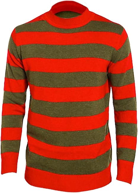 red and green striped sweater dress