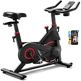 ACEGYMS Exercise Bike, 80% Pre-assembled Stationary Bikes for Home with App, Infinite Resistance 6-Way Adjustment 330LBS Capacity, Low Noise Indoor Cycling Bike Workout Bike with Fitness Courses