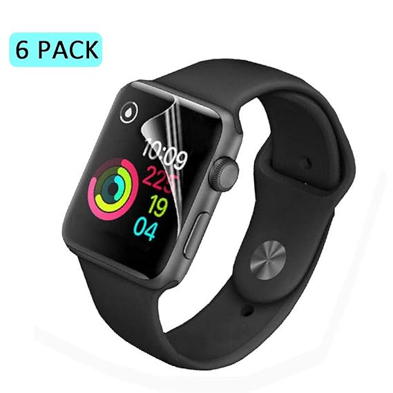 Apple Watch Screen Protector 42mm, (Series 3/2/1 Compatible) Beafup Full Coverage Screen Protector Compatible for Apple Watch Clear HD Anti-Bubble ...