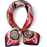 MEISEE 100% Mulberry Silk Scarfs Small Square Scarf 21" x 21" Neck Scarf Breathable Lightweight for Women Gift Packed