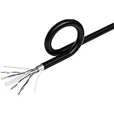 Cables Direct Online CAT6 1000FT Outdoor Weatherproof 23 AWG 550MHz Cable FTP Wire Solid Direct Burial UV (1000FT, FTP (Shiel