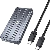 40Gbps NVMe Enclosure,V VCOM M.2 NVMe SSD Enclosure, Aluminum Alloy External NVMe Enclosure Support Size 2280 M&B+M-Key,Compatible with Thunderbolt 3/4,USB4/3.2/3.1/3.0/2.0