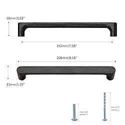 Evionlin Black Round 7-1/2in 10 pcs Wooden Drawer