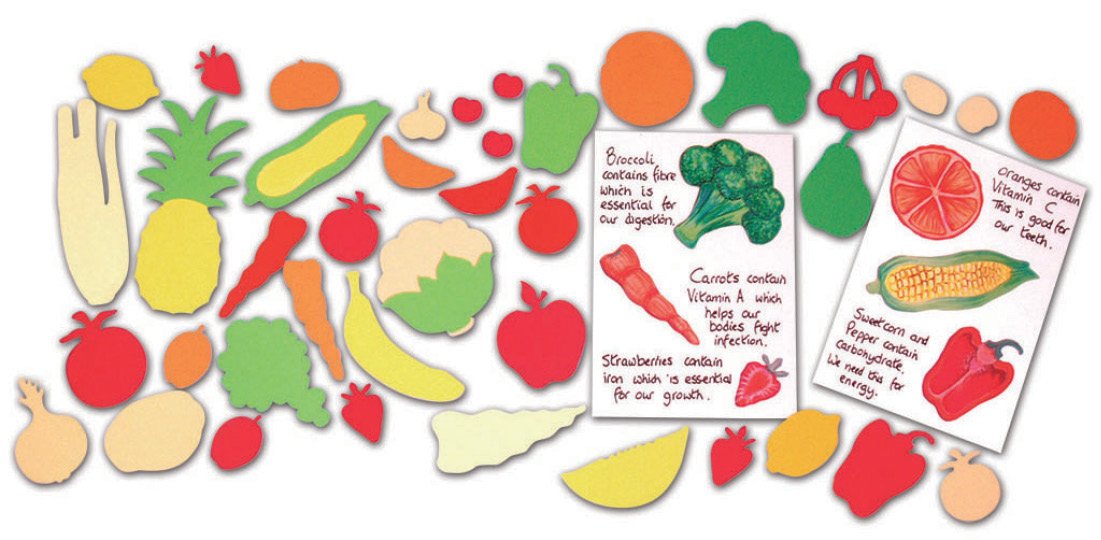 Springboard Pre-Cut Fruit And Vegetable Paper Shapes (Pack of 400)