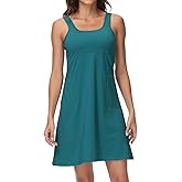 Women’s UPF 50+ Tank Dress A-Line with Pockets Breathable Quick Dry Sun Protection for Hiking Camping Beach Outdoor