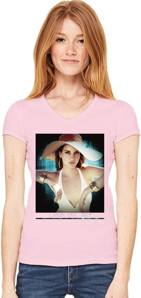 Lana Del Rey Retro American Style Womens V-neck T-shirt