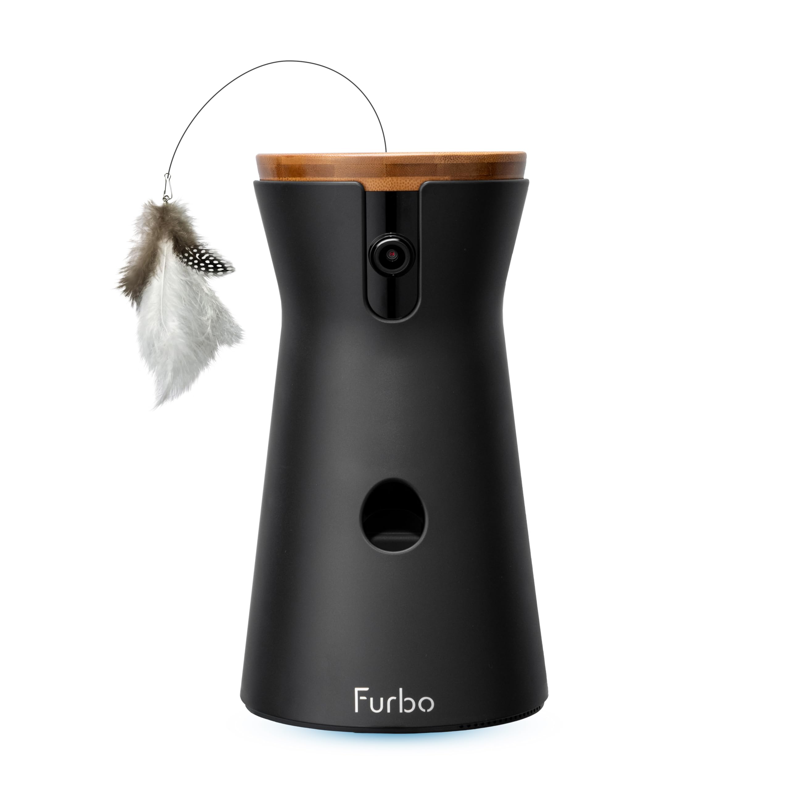 Furbo 360° Cat Camera [SUBSCRIPTION PURCHASE REQUIRED] – Smart Pet Camera w/Phone App, 2-Way Audio, Feather Wand & Treat Tosser, 1080p HD, Meow Alerts & Night Vision (3-Month Commitment to Unlock)