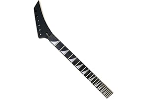 SDWU&TONG DIY Electric Guitar Neck Maple Rosewood Fretboard Jackson style 24 fret 25.5 inch Shark fin Inlay Locking Nut 42mm Bolt on heel