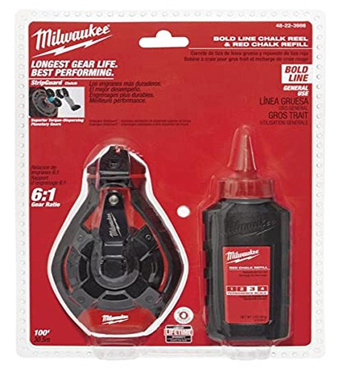 Milwaukee ELEC Tool 48-22-3986 Bold Line Chalk Reel