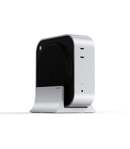 IFCASE Mac Mini Vertical Stand, Aluminum Desktop Vertical Stand Holder For Apple Mac Mini 2010-2023 M2 Pro With Dust Cover (Black