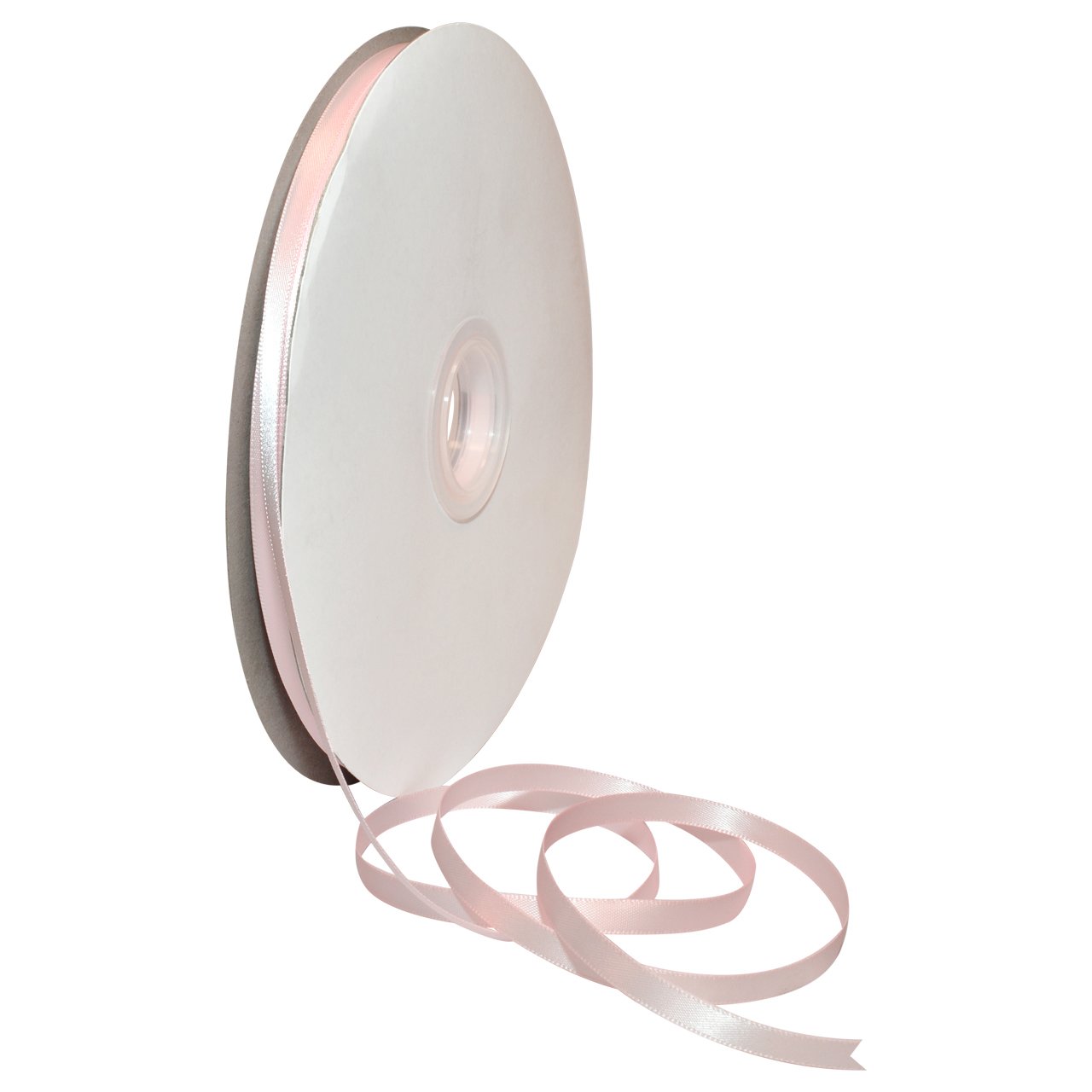 Morex Ribbon Double Face Satin Ribbon 1/4" X 100 YD Powder Pink Ribbon for Gift Wrapping, Birthday Gift Cards, Satin Dress for Women, Silk Ribbons for Crafts, Wedding Gifts for Couple — image 1