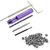 Thread Repair Insert, 50Pcs Stainless Steel Coiled Wire Helical Screw Imperial 8-32UNC x 1.5D Thread Inserts Kit, with Dedicated Tap, Installation Tool, Breaker and 4.4UNC Drill Bit