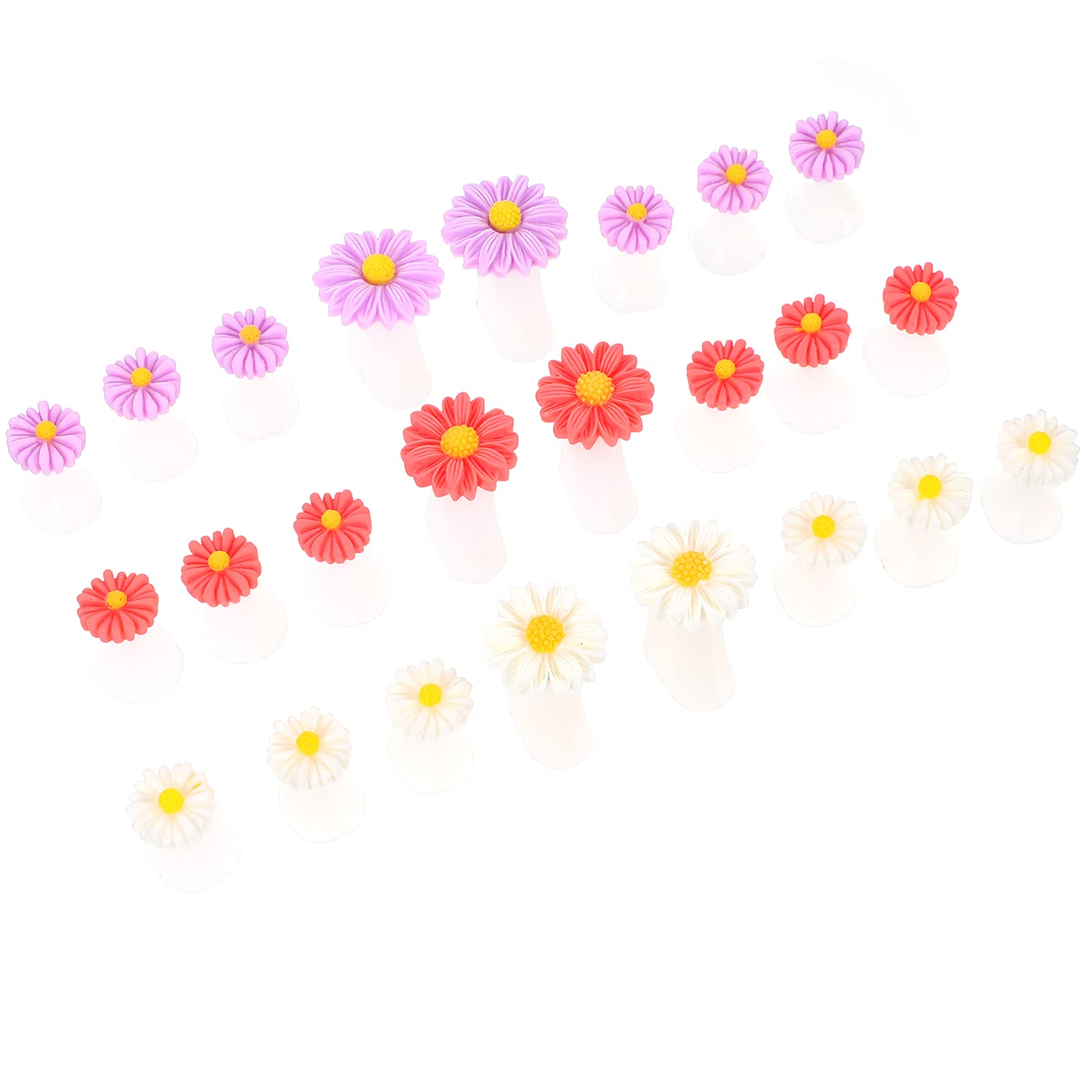 FRCOLOR Silicone Toe Separators for Pedicure, Flower Toe Spacers Finger Separtors Great Toe Cushions, 24pcs (Random Color)