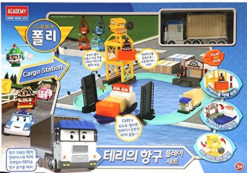 Robocar Poli Terry Port Harbor Play Set Cargo Station for Diecast Figure