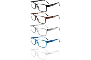 5 Pack Reading Glasses Blue Light Blocking UV400 Anti Glare Computer Readers for Men Women