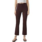 AFITNE Women's Yoga Pants with Pockets Stretchy Pull On High Waisted Cropped Pants Work Casual Dress Ankle Slacks