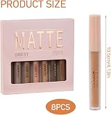 Bezavea Matte Liquid Eyeshadow Set 8 Colors Smoothing Long Lasting Quick Drying view 2