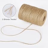 tenn well 1.82mm Jute Twine 500 Feet Natural Brown Garden Craft Gift view 2