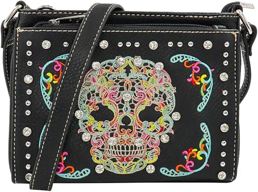 sugar skull crossbody bag