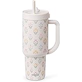 Ello Oasis 30oz Stainless Steel Water Bottle - Flower Quilt