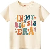 Sineeko Big Sister Shirt for Toddler Baby Girl Outfits Big Sis Announcement T-Shirt Gifts