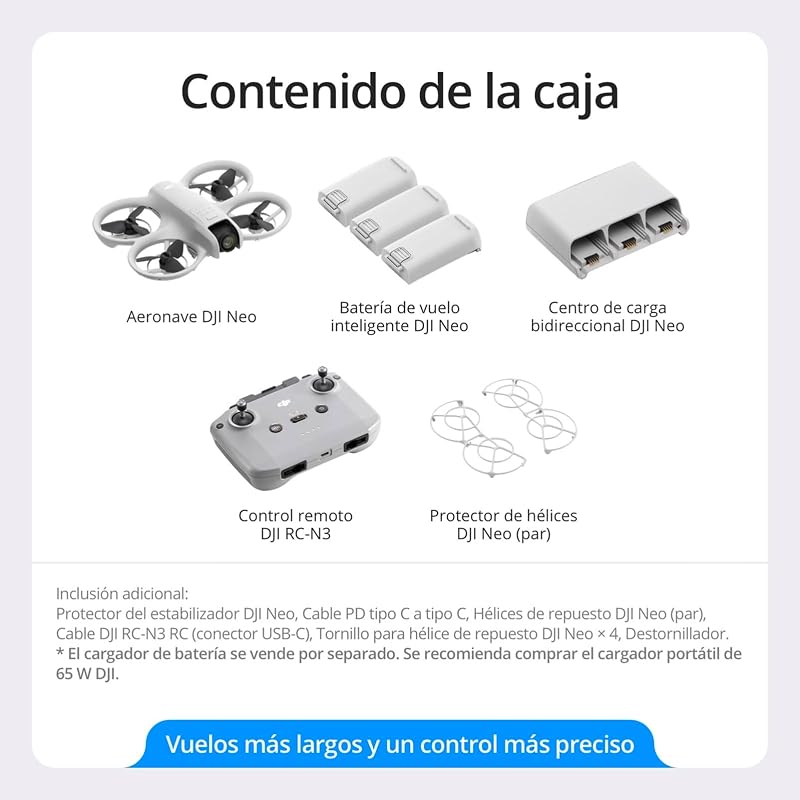 Pack DJI Neo Vuela Más, dron mini con cámara 4K UHD para adultos