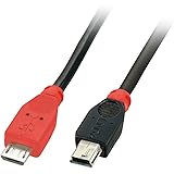 Lindy 0.5m USB OTG Cable - Black, Type Micro-B to Mini-B (31717)