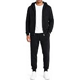 Menoio Men's Tracksuit 2 Piece Sweatsuit Full Zip Hoodie Jogger Set | Fleece-Lined, Zip Up Hood Sweatshirt, Drawstring Sweatpants, Regular Fit, Casual Athletic Matching Set for Fall Winter
