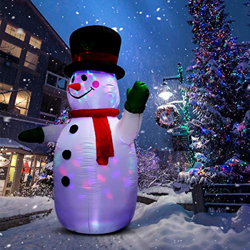 UNIFEEL 8FT Inflatable Snowman for Christmas and Home Indoor and Outdoor Decoration