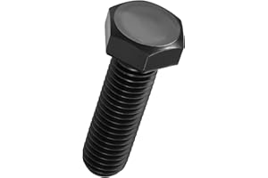 Kozelo 4 Pcs Hex Head Screws Bolts - [M12-1.75x40] Carbon Steel Grade 10.9 Fully Threaded Hex Tap Metric Hexagon Head Machine Bolts Right Hand External Hex Drive, Black