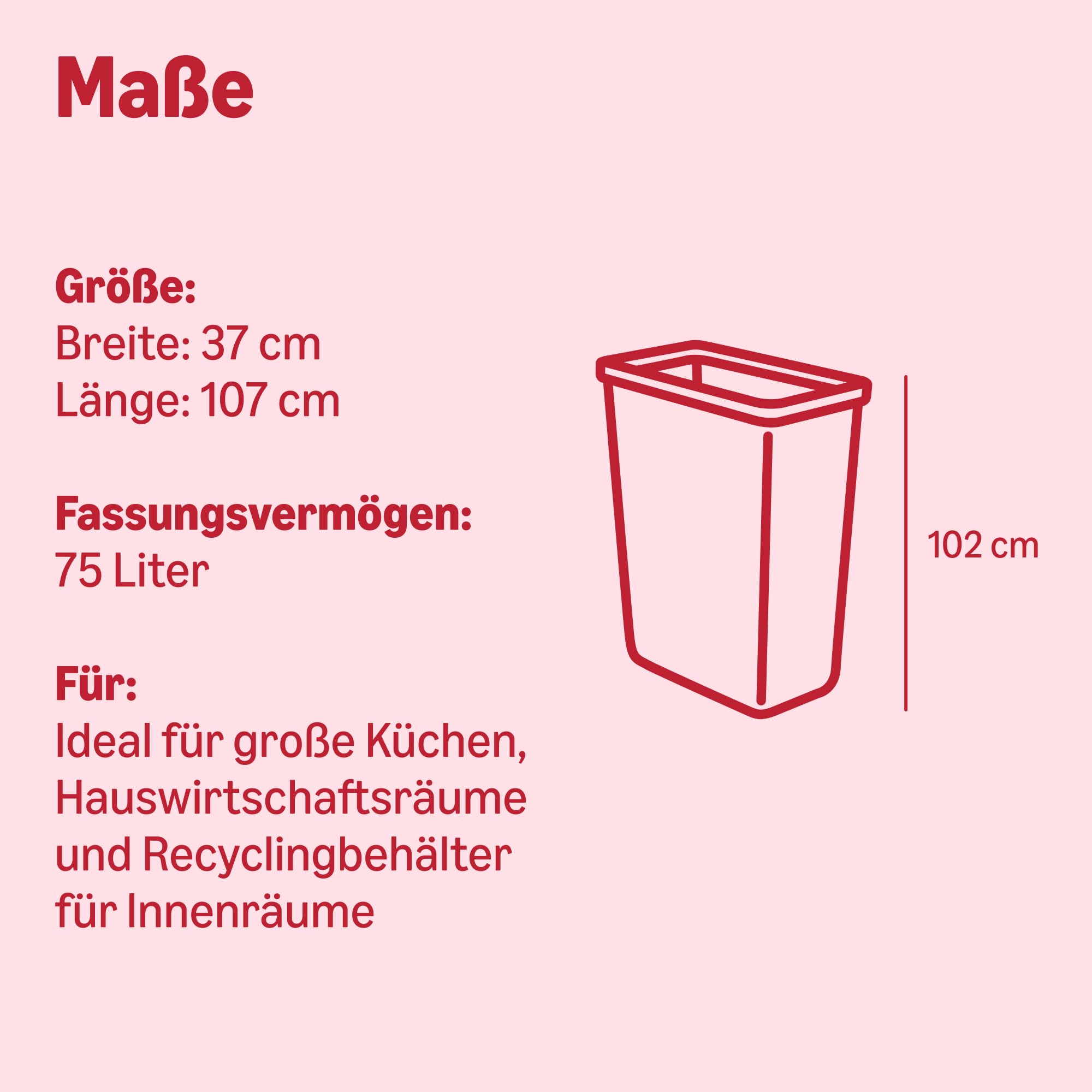 by Amazon Extrastarker Müllsack (Bindegriff) 15 x 75 Liter 4