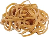Q-Connect Rubber Bands No.69 150 x 6mm 500g Natural Yellow Grey Brown White view 4
