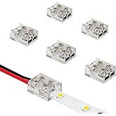 Armacost Lighting 2 Pin LED Strip Light Screw Tape to Wire Connector (6-Pack) 566022