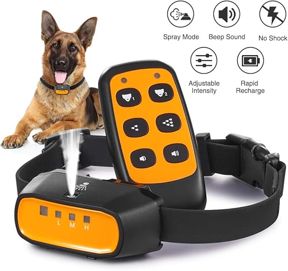 Queenmew Dog Training Collar, 2 In 1 Remote Control & Auto AntiBark