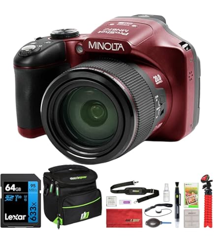 MINOLTA カメラ Amazon.com : Minolta MN67Z 20MP FHD Wi-Fi Bridge Camera with