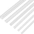 Leinuosen 120 Pack Plastic Spiral Binding Coils Kit Spirals Multi Size Coils for Binding Binder Combs Spines(1/4 5/16 3/8 1/2 5/8 3/4 Inch,White)