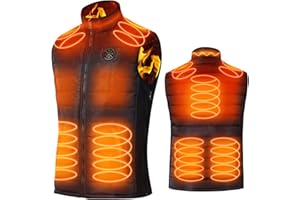 Hoson Heated Vest, 9 Heating Zones Electric Lightweight Heated Vest For Men Women,Skating for Heated Jacket/Sweater